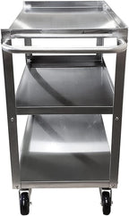 15 in. Wide X 24 in. Long X 33 in High | 3 Shelf Metal Utility Cart on Wheels with Handle