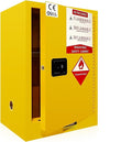 36 Gallon Yellow Flammable Storage Cabinet, Fireproof Steel Chemical Storage Locker with Adjustable Shelves, for Flammable Liquids, Industrial Use, Free Returns!