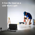 Onforu 40W Flood Lights Outdoor,4000lm Bright LED Plug in Work Light,6500K Daylight White LED Flood Lighting,IP66 Waterproof Security Yard Lights for Courtyard Garden 2Pack