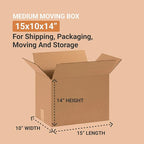 AVIDITI 15 x 10 x 14 Corrugated Cardboard Boxes, Medium 15"L x 10"W x 14"H, Pack of 25 | Shipping, Packaging, Moving, Storage Box for Home or Business, Strong Wholesale Bulk Boxes