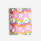 10x13 Poly Mailers – Groovy Daisy – Waterproof, Tear-Resistant Shipping Bags with Adhesive Seal – 100 Pack – Package Mint