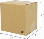 40 Pack Small Shipping Box 4x4x4 inch, Corrugated Cardboard Mailer Shipping Boxes for Small Business Packing Mailing