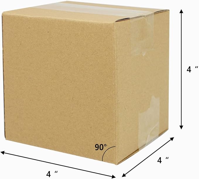 40 Pack Small Shipping Box 4x4x4 inch, Corrugated Cardboard Mailer Shipping Boxes for Small Business Packing Mailing