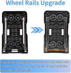 Upgrade Heavy Duty Folding Dolly Cart with Wheels, 330Lb Portable Push Cart, Adjustable Handle for Luggage, Moving, Travel, Shopping & Office Use