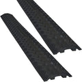 Electriduct Drop Trak Cable & Hose Protector Cord Cover - Small - Black - 2 Pack