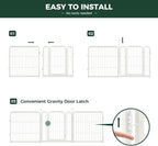 FXW Rollick Unleashed Dog Playpen for Indoor, Yard, RV Camping, 24 inch 16 Panels for Small and Puppy Dogs, White│Patented