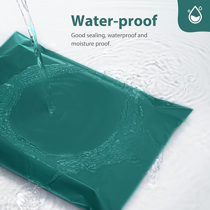 Fuxury Poly Mailers 14.5x19 Inch 100 Pcs, Waterproof Shipping Bags for Clothing, Strong Adhensive Shipping Envelopes for Small Business, Self Seal Mailers Poly Bags Mailing Envelopes Forest Green