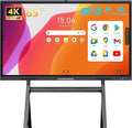 65" Smart Board Google EDLA-Certified 4K Interactive Whiteboard SmartBoard for Classroom & Office, Android 14 Touchscreen with 13MP AI Camera Win 11 Pro 8G RAM+256G ROM, 40-Points, Wall Mount