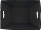 Hudson Exchange 18.25 x 13.25 x 11.75 (3 Pack) Corrugated Space Age Handled Storage Container Mail Tote, Black