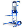 122" 400lbs Material Lift Winch Stacker, Hand Winch Lift Truck with Adjustable Straddle Leg, Manual Material Lifter Pallet Stacker for Contractor, Workshop, Industrial, 42.90" L x 43.30" W