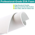 EVA Foam Roll - EVA Foam Sheets for Crafts,Cosplay Costume,DIY Projects - High Density Foam - 2mm Thick,51"x13.8"-White