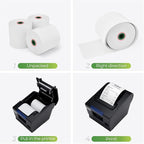 MUNBYN Thermal Paper 3 1/8 x 230ft, 5 Rolls Receipt Paper Work for Star Micronics TSP100 TSP143 Epson 80mm Receipt Printer Square POS Register Credit Card Terminals, Pos Register Paper BPA Free