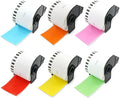 BETCKEY - Continuous Length Labels Replacement for Brother DK-2205 (2.4 in x 100 ft), Compatible with Brother QL Label Printers [6 Rolls/Continuous Labels, Mixed]