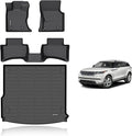 KELCSEECS® Floor Mats & Cargo Liner Custom for 2021-2025 Range Rover Velar,All Weather Protection TPE Floor Liners Front & Rear Row Full Set Accessories Black