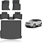 KELCSEECS® Floor Mats & Cargo Liner Custom for 2021-2025 Range Rover Velar,All Weather Protection TPE Floor Liners Front & Rear Row Full Set Accessories Black