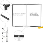 Magnetic Dry Erase White Board 48x36 Inch, 4x3 WhiteBoard Foldable Aluminum Frame Wall Mounted Dry Erase Board for School Office and Home