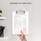 Plastic Clipboard with Pen Holder,Standard A4 Size,Nursing Clip Boards 8.5x11 Heavy Duty,Low Profile Clipboards for Women Kids Teacher,School Office and Home,Light Gray