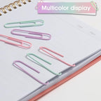 Pastel Jumbo Paper Clips, 300pcs 2 Inch (50 mm) Paper Clip Paperclips Soft Color Clips for Paperwork Ideal for Home, School and Office Use (Pastel, 2 Inch)