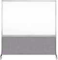 DivideWrite Mobile Whiteboard | Double Sided Dry Erase Board | Portable Office Cubicle Partition | Display for Classrooms, Conference Rooms, Meeting Areas and More | Cloud Gray 6' Wide X 6' Tall