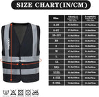 AYKRM 12 colour High visibility viz vest hi vis viz reflective work construction safety vest (XS-8XL)