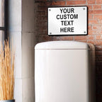 Aluminum Weatherproof Metal Sign Multiple Sizes Custom Personalized Text Here White Black Traffic Regulation Horizontal Street Signs 14x10Inches
