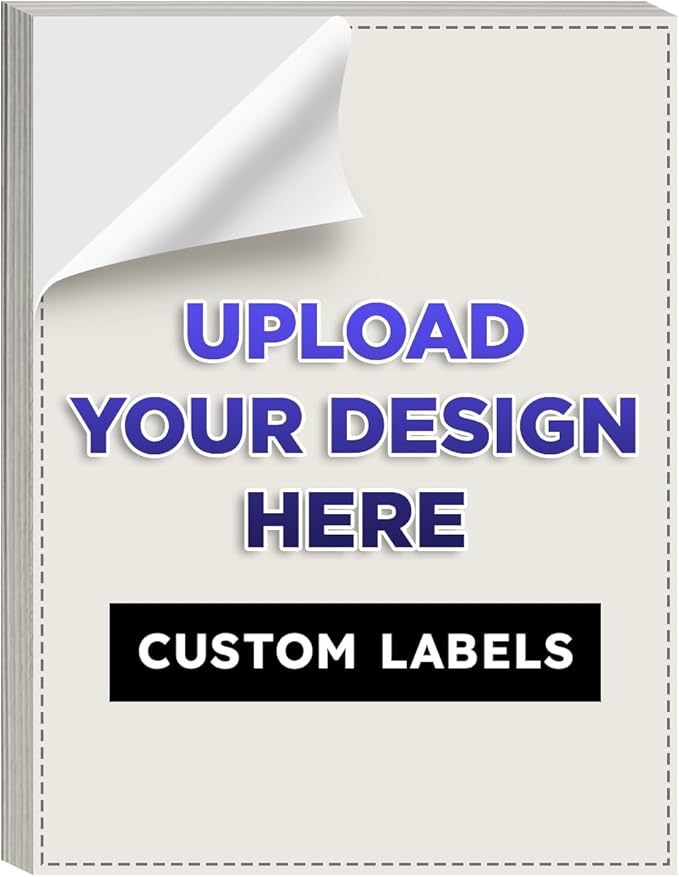 Custom Bright Neon Color Labels, Print Your Own Stickers, Upload Your Design for Printing - Smooth Matte Finish, Strong Adhesive, Crack and Peel - 4" x 6" - 25 Sheets per Pack (Gloss Opaque)