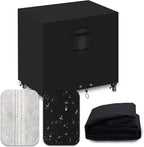 Heavy Duty Patio Furniture Covers Waterproof, 600D Outdoor Furniture Cover Waterproof for Sectional Sofa Couch, Outdoor Dining Table and Chair Set Covers 48''L x 24''W x 35''H, Black