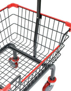 Charcoal Grey with Double Pole Rack, 2.5-Bu (Red or Blue Trim) (Chacoal Grey and Red)