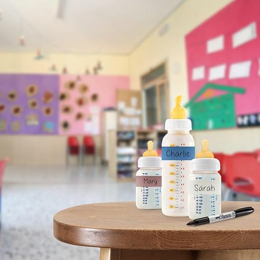ChromaLabel 1 Inch Fluorescent Pink Masking Tape, Colored Tape for Crafting and Labeling, Fluorescent Pink, 500 Inch Per Roll - Case of 5