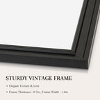 4 THOUGHT Dry Erase Board, 24 x 36 in Magnetic Whiteboard Black Vintage Wood Frame Wall-Mounted White Board Decorative Notice Board for School, Office, Home, Kitchen with 8 Magnets 4 Markers 1 Eraser