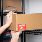 Restaurantware Label Tek 3 x 2 Inch Packaging Stickers 500 Premium Shipping Labels - Team Lift Sustainable Red Paper Inventory Stickers High-Visibility with Strong Adhesives
