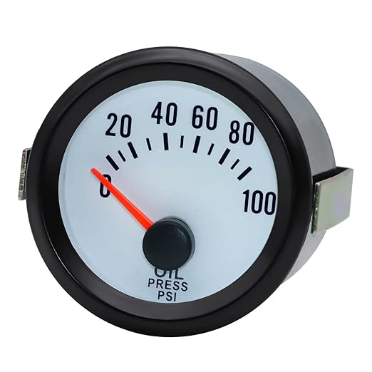 2" 52mm Oil Pressure Gauge 0-100 PSI Digital Blue LED Press Meter with Sensor for Cars