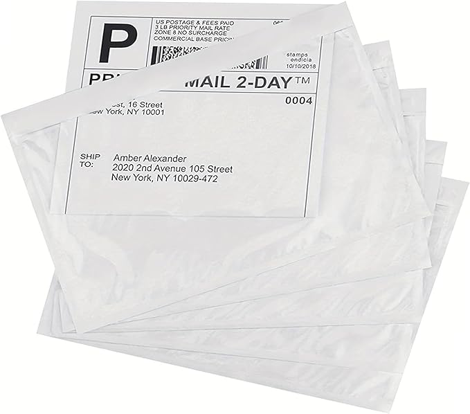 6x9 Packing List Mailing Envelopes Shipping Envelopes Packing List Clear Adhesive Shipping Label Sleeves Shipping Supplies for Small Businesses(2000 Pcs)