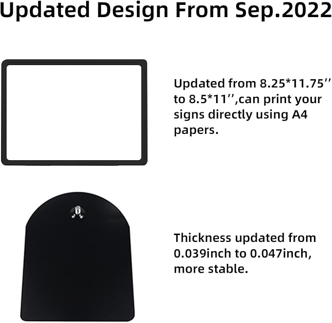 Sign Holder Stand,Sign Stand for Display,Adjustable Sign Holders For Table Top,Table Sign Holders 8.5 x 11,2 Packs,(Black, 39''height 2pcs)