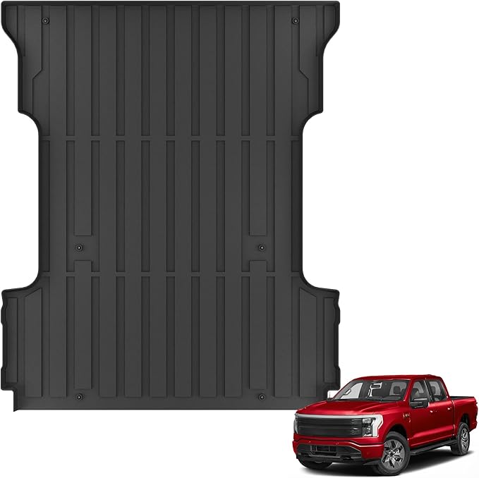 Truck Bed Mat Fit Ford F150 & Lightning 2015-2026 6.5FT Standard Bed (Not Fit 5.5FT/8FT), TPE All Weather Truck Bed Liner Cargo Liner F150 Accessories