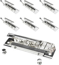 HAHIYO Silver Meta Clips - 3.94 Inches Sturdy Rivet Clipboard Clips (6 Pack), High-Grip Lever, Mountable, office/School/Home