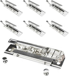 HAHIYO Silver Meta Clips - 3.94 Inches Sturdy Rivet Clipboard Clips (6 Pack), High-Grip Lever, Mountable, office/School/Home