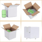 Calenzana 6x6x6 Inches Shipping Boxes Set of 40, White Corrugated Cardboard Box for Packing Mailing Small Business