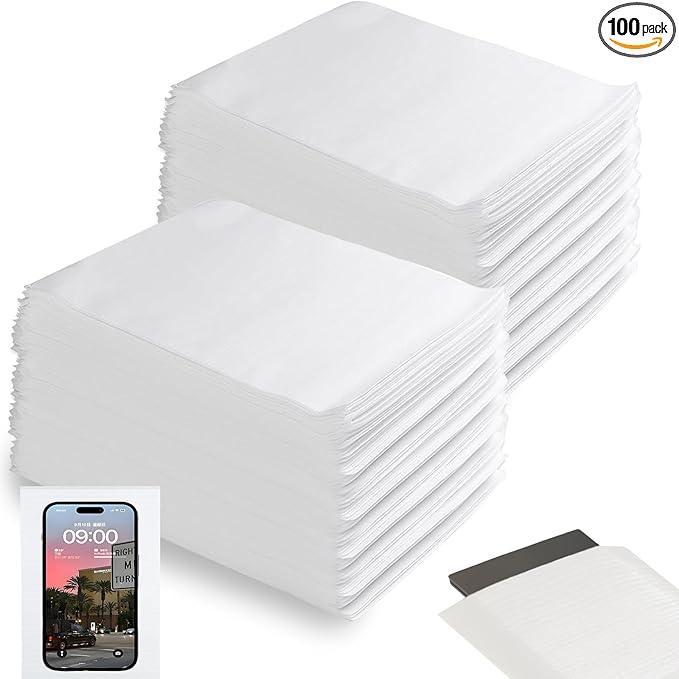 100PCS Cushioning Foam Pouche, 6x8Inch Packing Pouche Packing Supplies for Moving and Storing, Foam Pouches for Small Fragile Items/Small Electronic Products/Cosmetic Products/Jewelry/Glasses/Cups.