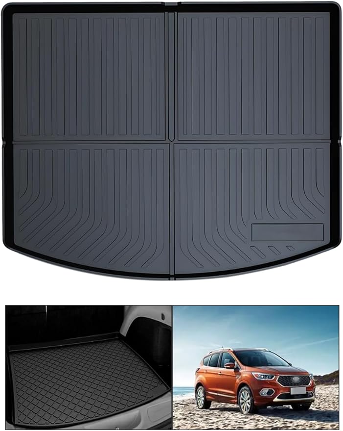 Escape/MKC Cargo Liners - All-Weather Rear Trunk Tray Floor Mat Compatible with Ford Escape 2013-2019/Lincoln MKC 2015-2019, 3D Custom Fit Waterproof Durable Odorless Flexible TPO Accessories