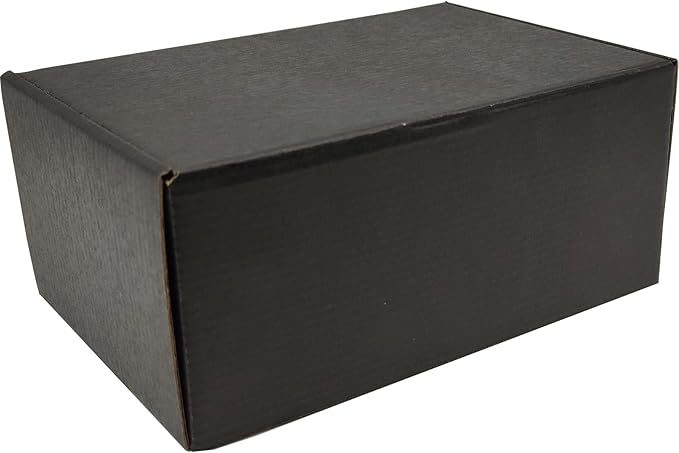 Small Black Shipping Boxes for Small Business Pack of 25-6x4x3 inches Cardboard Corrugated Mailer Boxes for Shipping Packaging Craft Gifts Giving Products