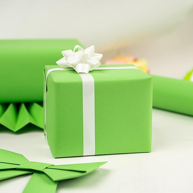 RUSPEPA Light Green Kraft Paper Roll - 18 inches x 100 feet - Recyclable Paper Perfect for for Easter Crafts, Art, Wrapping, Easter Packing, Postal, Shipping, Dunnage & Parcel
