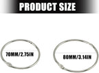 30Pcs Metal Binding Binder Rings Heavy Duty Document Rings for Binders Notebooks Journal School Office Accessories Binder Clips