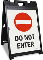 SmartSign 24" x 18" Do Not Enter Sidewalk Sign Kit, Two-Sided A-Frame, Plastic, USA Made, Red, Black and White (1 A-Frame + 2 Sign Panels)