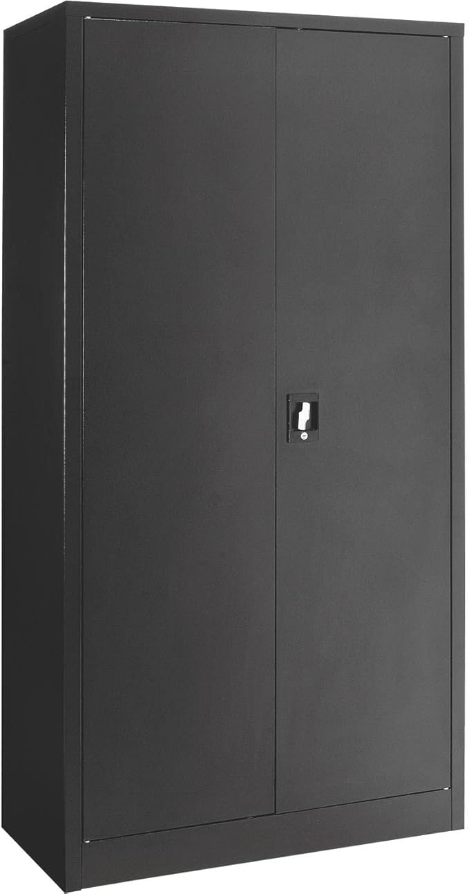Global Industrial Janitorial Cabinet Assembled 36x18x72 Black