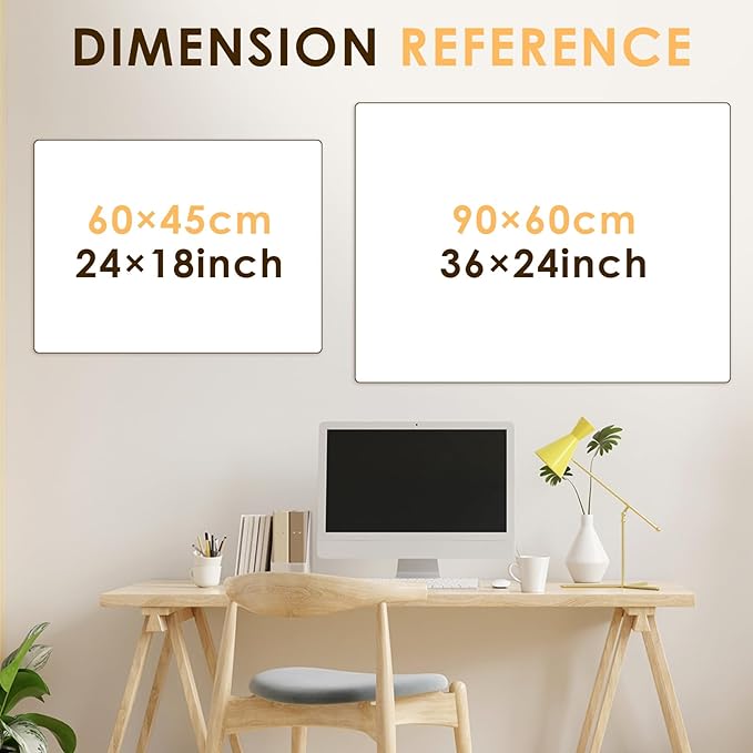 MAKELLO Dry Erase Calendar for Wall 36" x 24", Large Calendar Whiteboard with Cork Board for Office, Home, School, Family, Kitchen and Bedroom, 3' x 2'