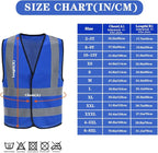AYKRM 12 colour High visibility viz vest hi vis viz reflective work construction safety vest (XS-8XL)