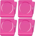 FINDMAG Pink Magnetic Clips, 2.2inch Heavy Duty, Magnetic Christmas Light Clips for Fridge, Whiteboard, Classroom, Office (Pack of 4)