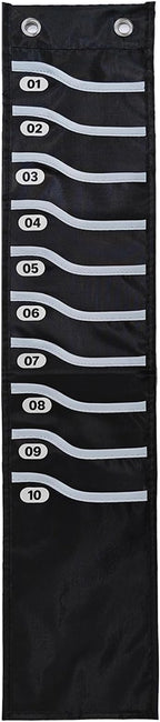 Oxford Time Card Rack 10 Slots Extra-Wide Wall-Mounted Organizer for Standard Time Cards, Prevents Jamming, Black Pocket Chart for Small Businesses, Offices, Retail