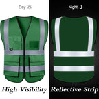 BeautyWill 10/20 Pack Custom Logo Safety Vest,Bulk High Visibility Class 2 Reflective Work Vests